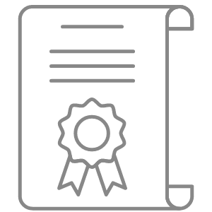 drawing of paper with a ribbon stamped at the bottom